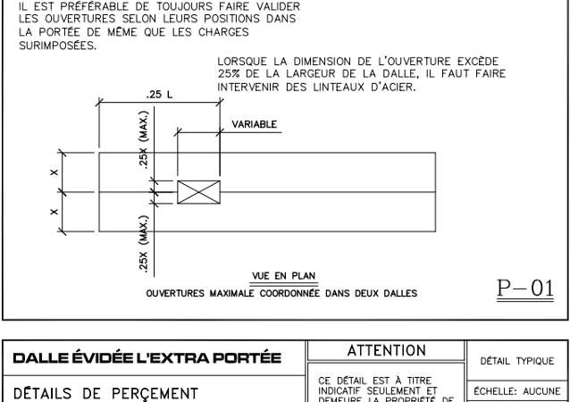 P-01 Layout connection details - Hollow-Core Slabs