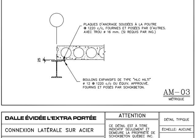 A-03 Layout connection details - Hollow-Core Slabs