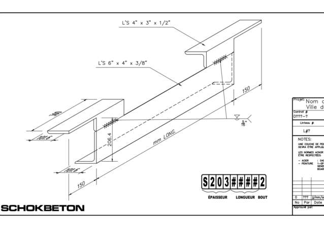 Linteau203-2 connection details - Hollow-Core Slabs