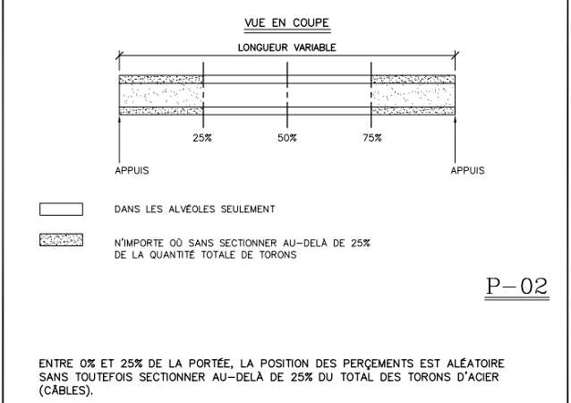 Détails de connexion P-01 Layout - Dalles Évidée